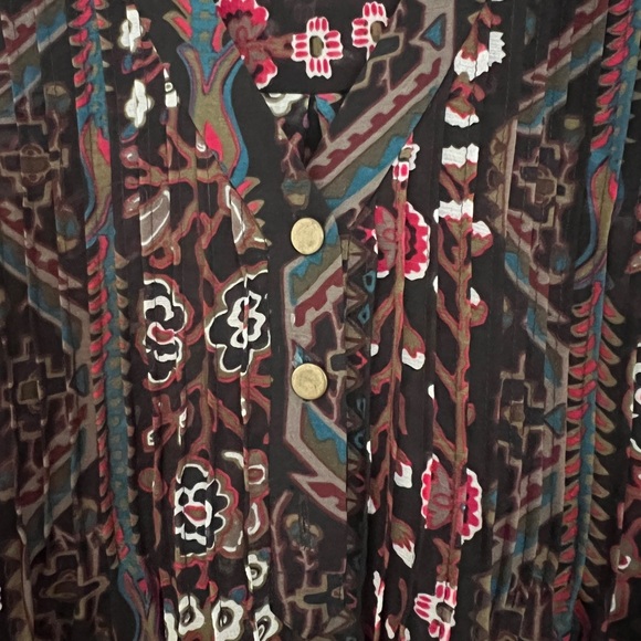 Veronica Beard Black and Red Patterned Blouse - Picture 4 of 4